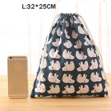 Load image into Gallery viewer, eTya Fashion Portable Drawstring bags Girls Shoes Bags Women Cotton Travel Pouch Storage Clothes handbag High Quality Makeup bag
